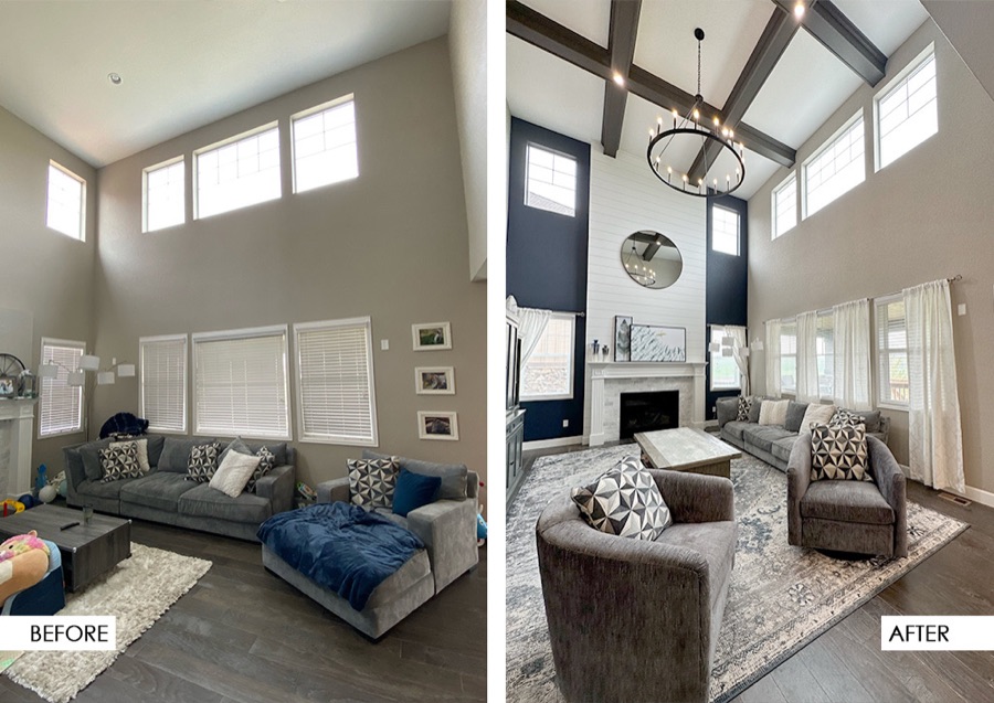 Blackstone family room revive — before, after, and selection boards — photo 3